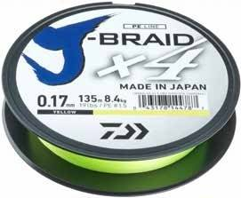 FIR TEXTIL DAIWA J-BRAID X4 007MM/2,6KG/135M GALBEN [1]