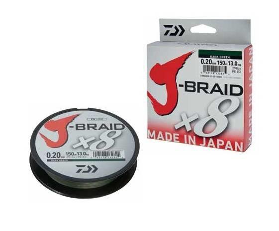 FIR TEXTIL DAIWA J-BRAID X8 VERDE 010MM/6KG/150M [1]
