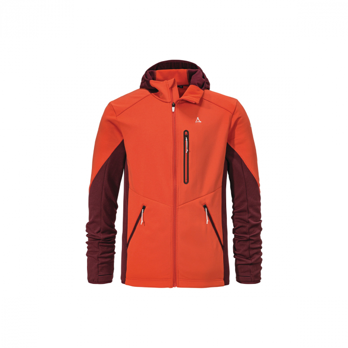 Jacheta fleece barbati Shoffel Lodron hoody poinciana [1]