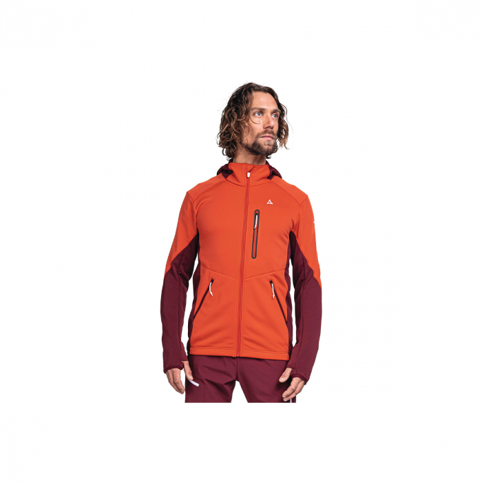 Jacheta fleece barbati Shoffel Lodron hoody poinciana [3]