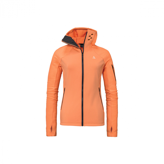 Jacheta fleece dama Shoffel Rotbach hoody melon [1]