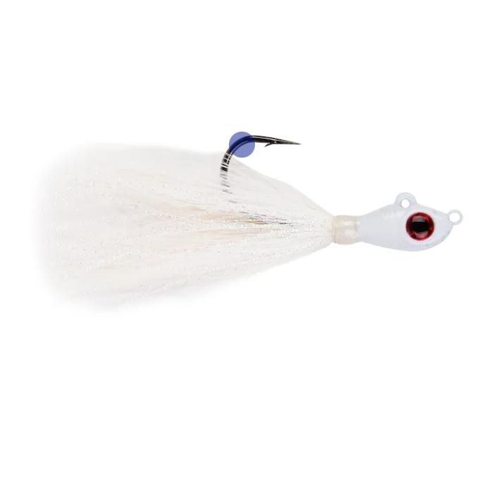 JIG MUSTAD BIG EYE BUCKTAIL WHITE CRYSTAL FLASH, NR 1/0, 3.5 GRAME [1]