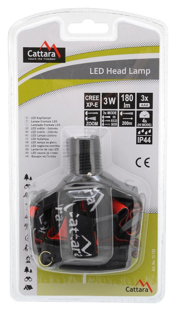 Lanterna frontala LED 180 lm Zoom Cattara [6]