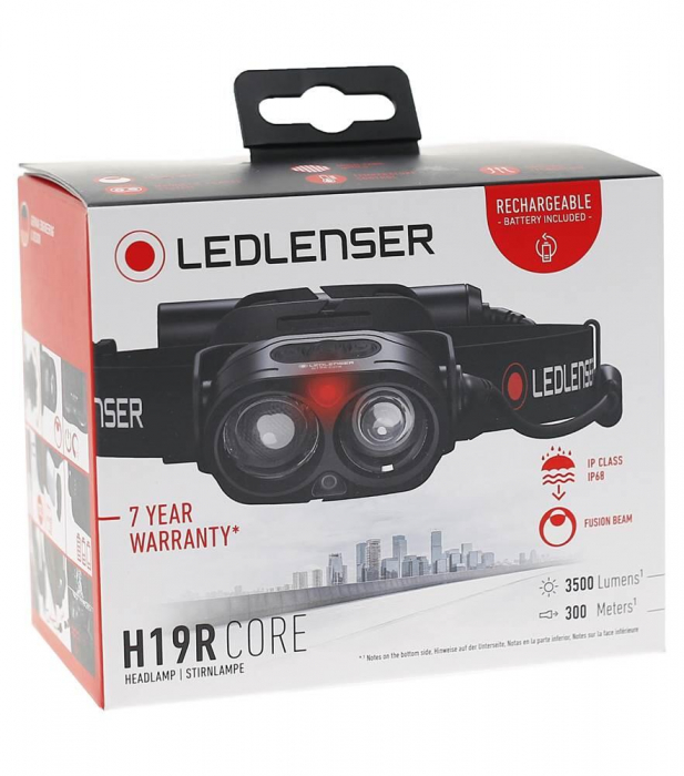 LANTERNA FRONTALA LED LENSER H19R CORE BLACK, 3500 LUMENI, REINCARCABILA [12]