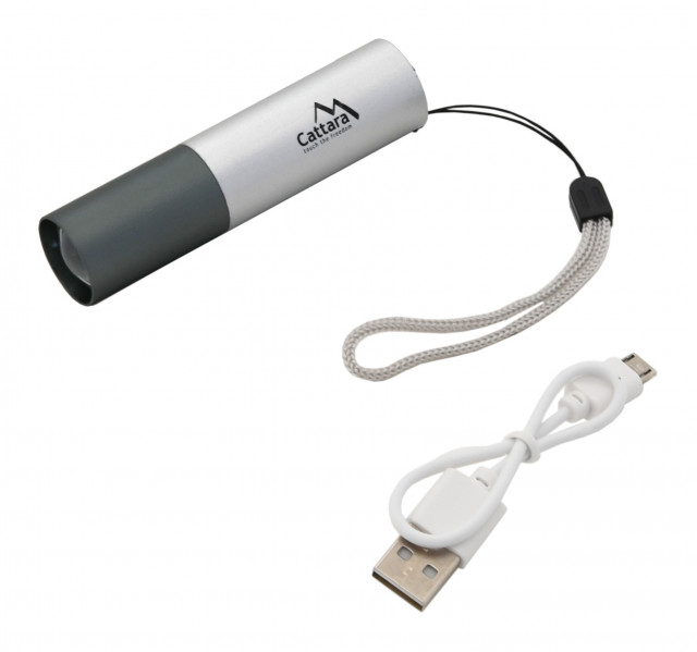 Lanterna reincarcabila LED 120 lm Zoom Silver Cattara [2]