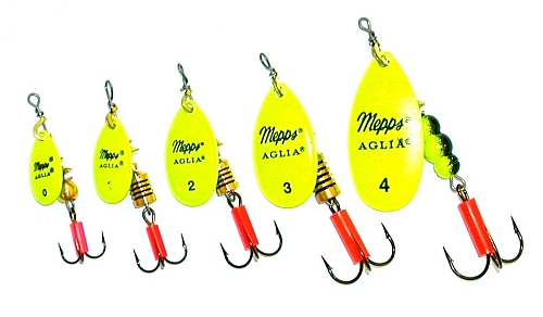 ROTATIVA MEPPS AGLIA FLUO GALBEN, NR 4, 9 GRAME [1]