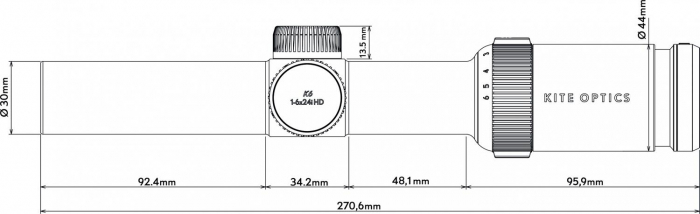 LUNETA KITE OPTICS K6 HD 1-6X24/IRA4I/30MM [4]