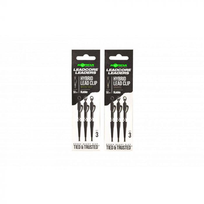MONTURA KORDA KABLE HYBRID LEAD CLIP 50CM WEED [3]