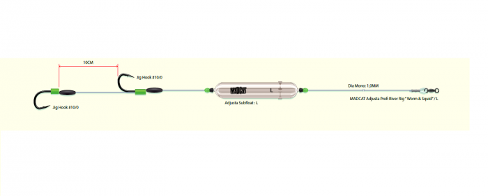 MONTURA MADCAT ADJUSTA P RIVER WORM SQUID 2X10/0/180CM/60G [1]