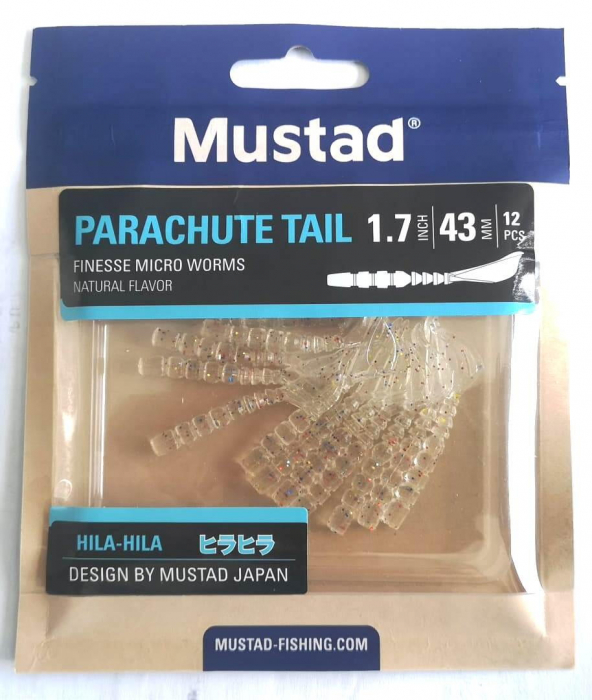 GRUB MUSTAD AJI FINESSE HILA 4,3 CM CLEAR PURPLE GLITTER 12 BUC / PLIC [2]