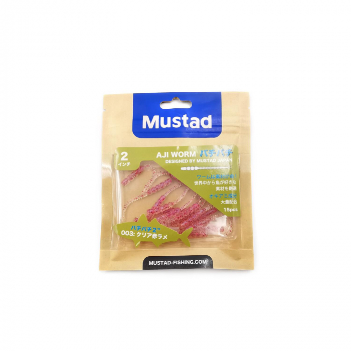 GRUB MUSTAD AJI MICRO BACHI 5 CM ORANGE GLOW GLITTER, 15 BUC / PLIC [3]