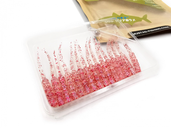 GRUB MUSTAD AJI MICRO BACHI 5 CM ORANGE GLOW GLITTER, 15 BUC / PLIC [5]