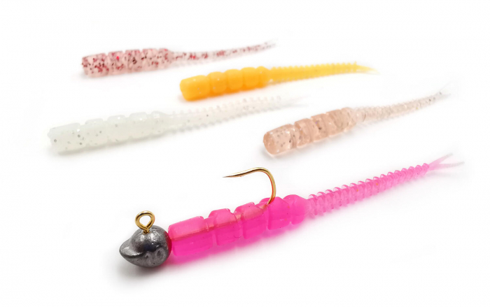 GRUB MUSTAD AJI MICRO BACHI 5 CM UV CLEAR PINK [2]