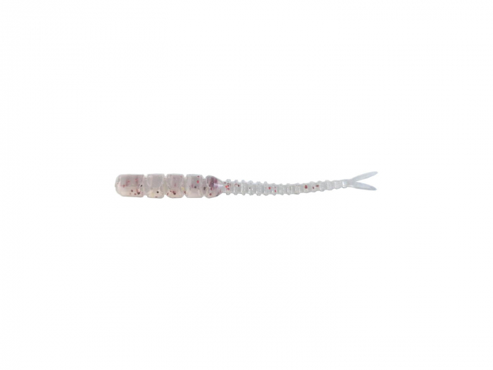 GRUB MUSTAD AJI MICRO BACHI 5 CM UV CLEAR RED GLITTER 12 BUC / PLIC [1]