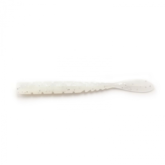 GRUB MUSTAD AJI MICRO FLA 5 CM WHITE GLOW GLITTER, 15 BUC / PLIC [1]
