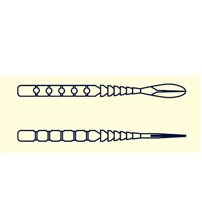 GRUB MUSTAD AJI MICRO FLA 5 CM WHITE GLOW GLITTER, 15 BUC / PLIC [5]