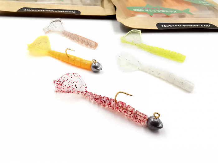 GRUB MUSTAD AJI MICRO HILA 4,3 CM CLEAR RAINBOW GLITTER, 12 BUC / PLIC [3]