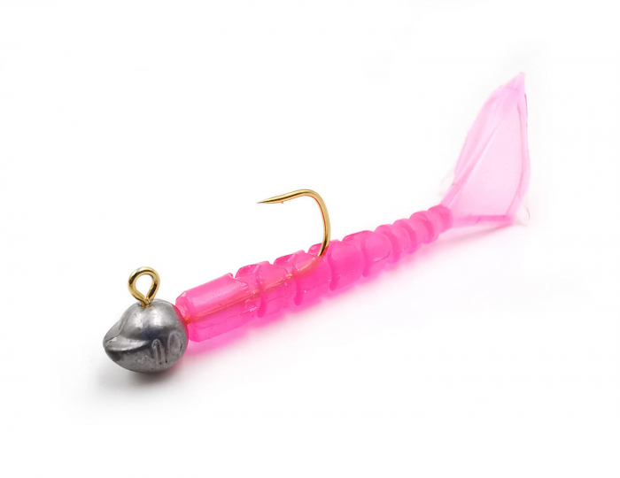 GRUB MUSTAD AJI MICRO HILA 4,3 CM UV CLEAR PINK, 12 BUC / PLIC [2]