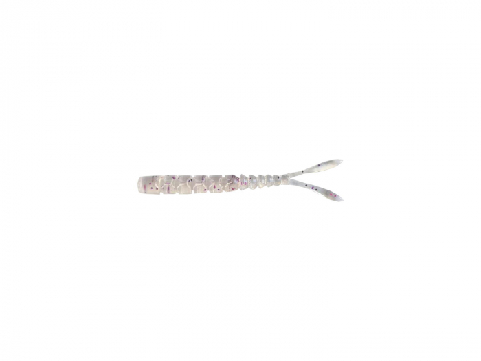 SHAD MUSTAD AJI SPLIT TAIL 5 CM CLEAR PURPLE GLITTER 12 BUC / PLIC [1]
