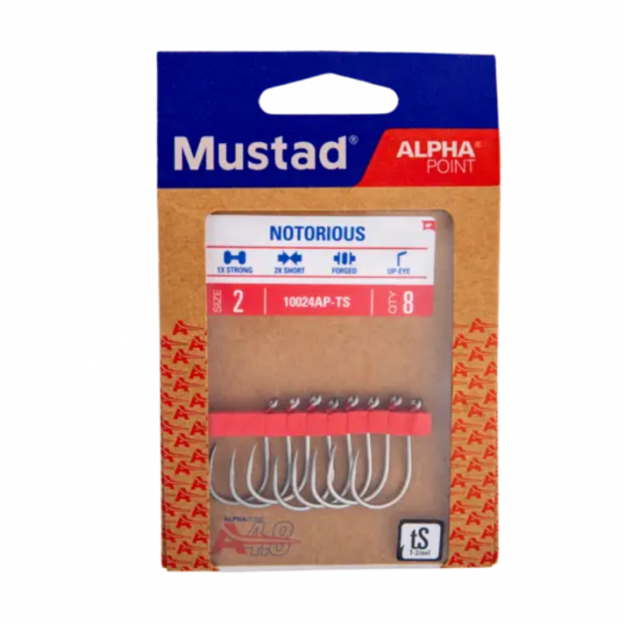 Carlige Mustad Notorious, nr 2, 8 buc / plic [3]