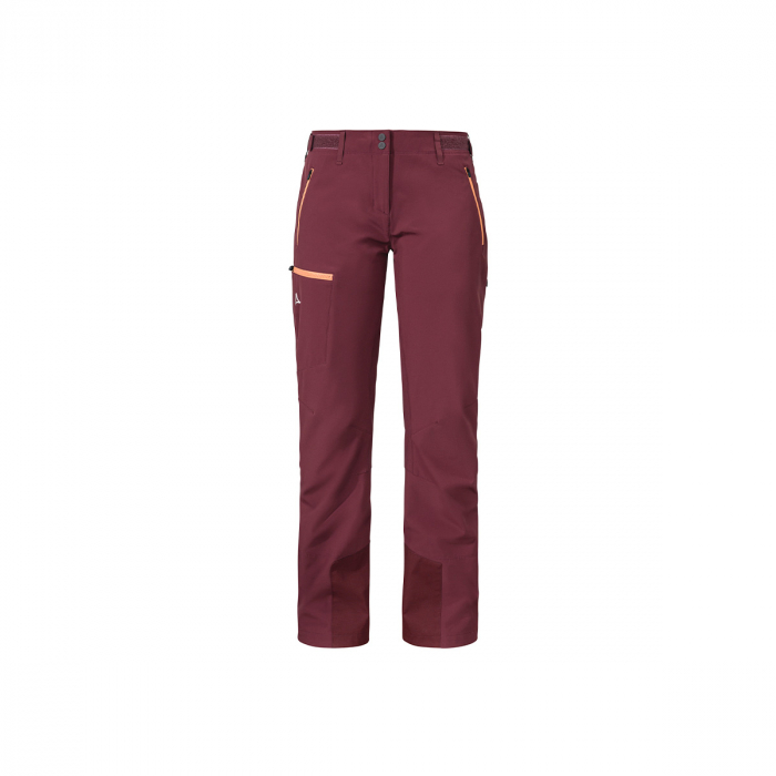 Pantaloni softshell / ski dama Schoffel Matrei dark burgundy [1]