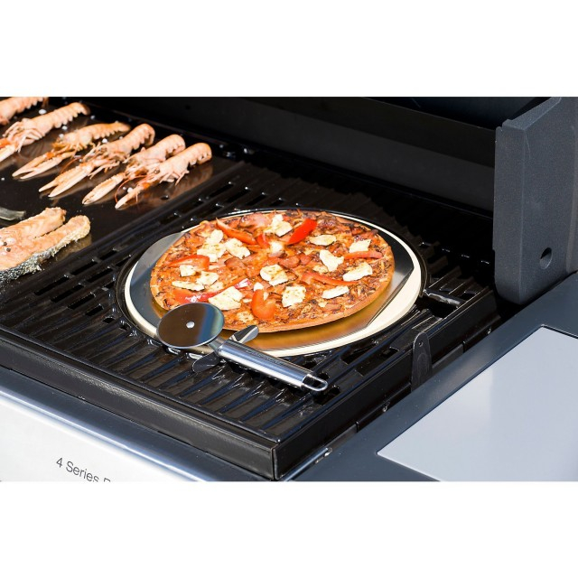Piatra pentru pizza Campingaz cu spatula si cutit din inox [4]