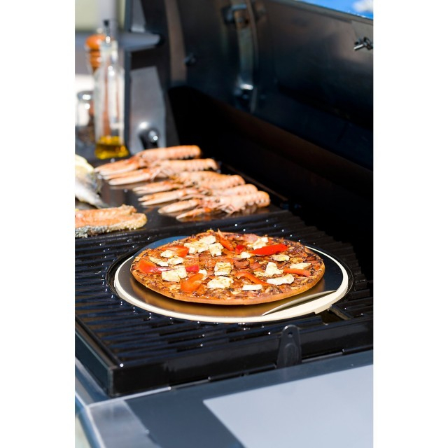 Piatra pentru pizza Campingaz cu spatula si cutit din inox [2]