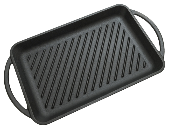 Plita grill din fonta cu manere,  33 x 21.5 cm Cattara [2]