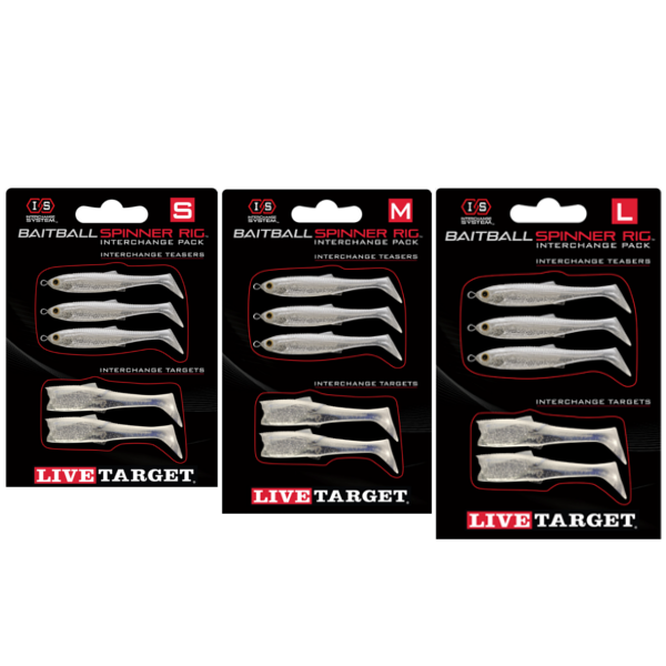 SET DE REZERVA LIVE TARGET PENTRU BAITBALL SPINNER RIG SMALL 850 PURPLE SMOKE/SILVER [2]