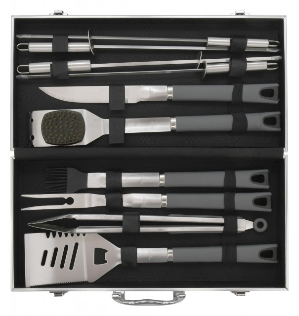 Set 11 ustensile pentru gratar Cattara gama Grey [2]
