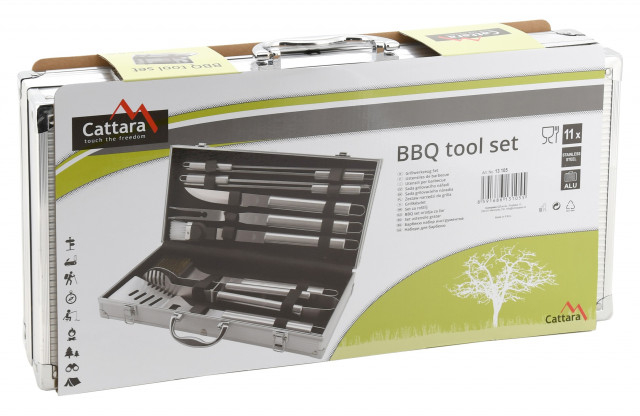 Set ustensile pentru gratar Cattara, 11 piese, cu cutie transport [6]