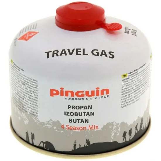 Set 4 butelii gaz camping Pinguin Travel Gas 230 g cu filet [3]