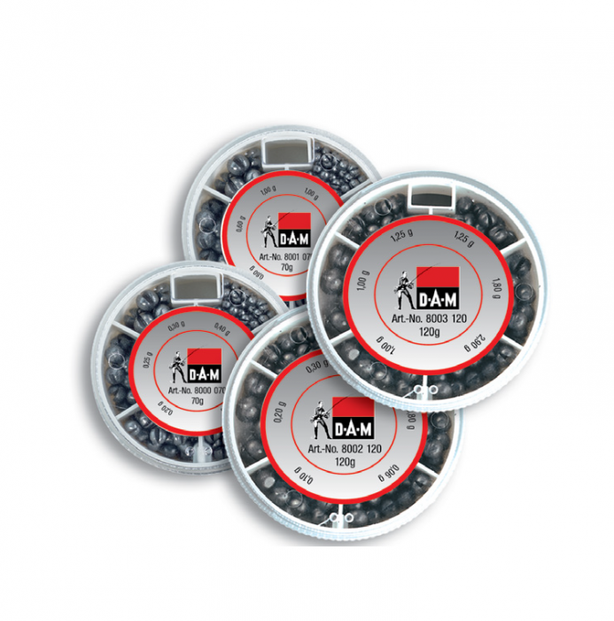 SET CUTIE PLUMBI ROTUNZI CRESTATI DAM (0,20-1,00G) 70GR [1]