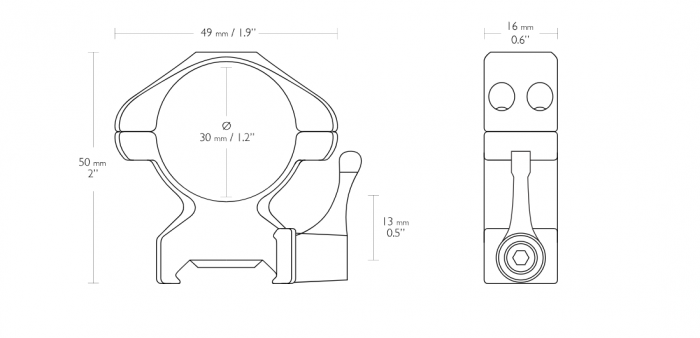 SET RING HAWKE QUICK HIGH 30 MM PT SINA WEAVER [2]