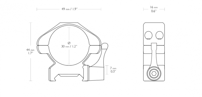SET RING HAWKE QUICK MEDIUM 30 MM PT SINA WEAVER [2]