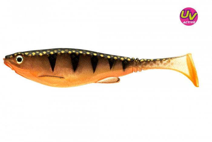 Shad Daiwa Prorex belly, 11 cm, 4 buc / plic, natural UV perch [1]