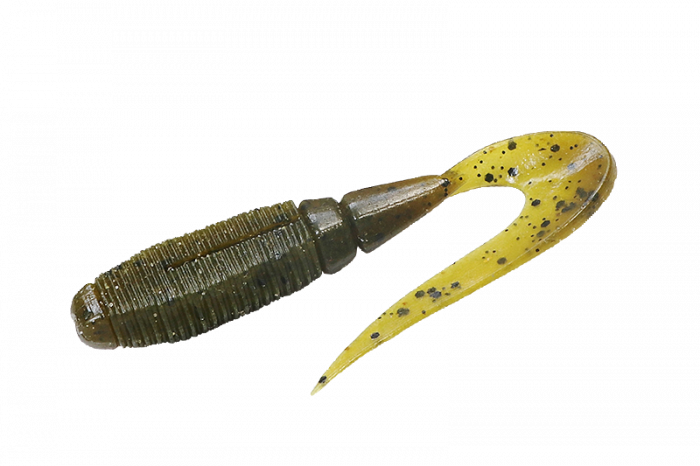 Shad Jackall Rhythm grub, 6 cm, green pumpkin pepper, 4 buc / plic [1]