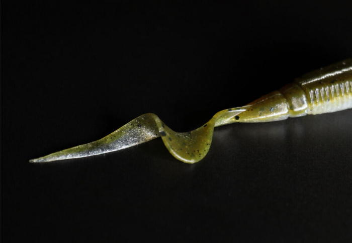 Shad Jackall Rhythm grub, 6 cm, green pumpkin pepper, 4 buc / plic [4]