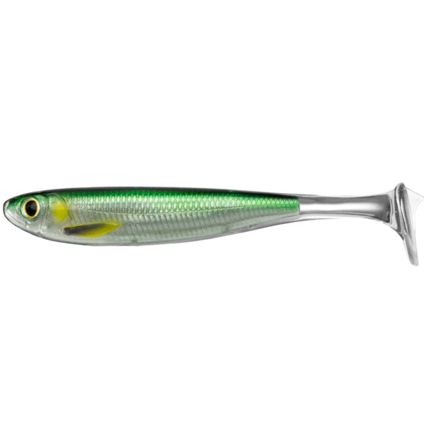 SHAD LIVE TARGET SLOW-ROLL MULLET PADDLE TAIL 10CM 716 SILVER, 4 BUC / PLIC [1]