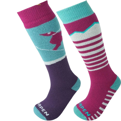 SOSETE SKI COPII LORPEN S2KNE MERINO SET 2 PERECHI BERRY [2]