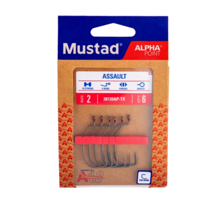 Carlige offset Mustad Tac worm titan cu ochet, nr 7/0, 4 buc / plic [3]