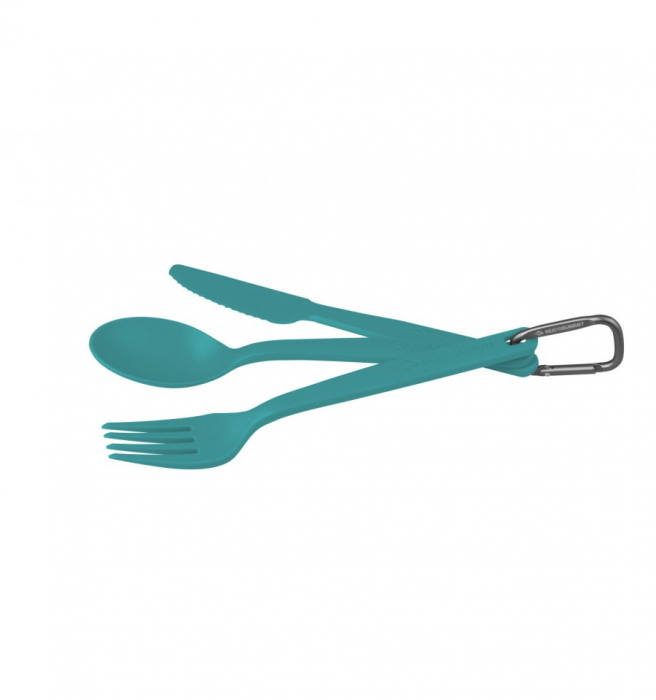 Tacamuri camping - drumetie Sea To Summit Charcoal - set 3 bucati cu carabina, pacific blue [2]