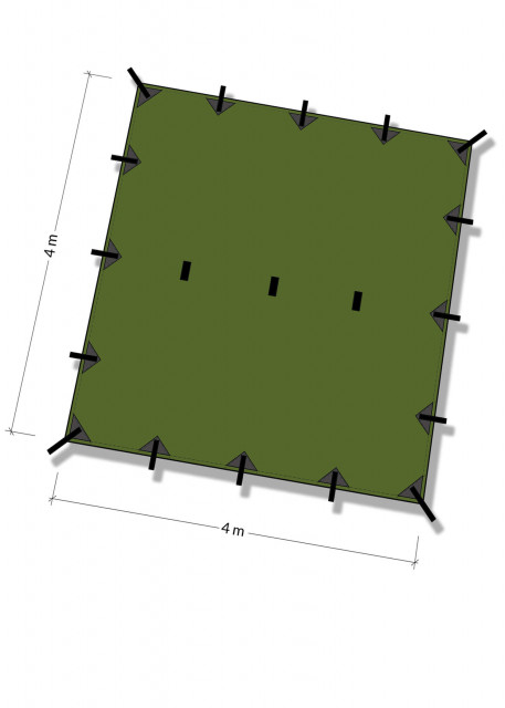 Tenda DD Hammocks 4 x 4 m olive green [3]