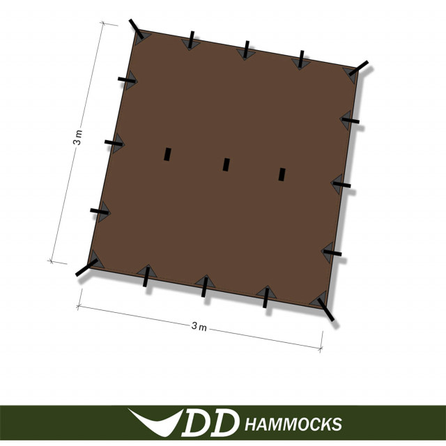 Tenda DD 3x3 Prelata Coyote Brown DD Hammocks [3]