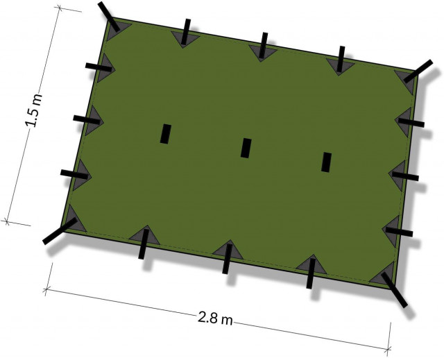 Tenda S Prelata olive green DD Hammocks 2.8m x 1.5m [2]