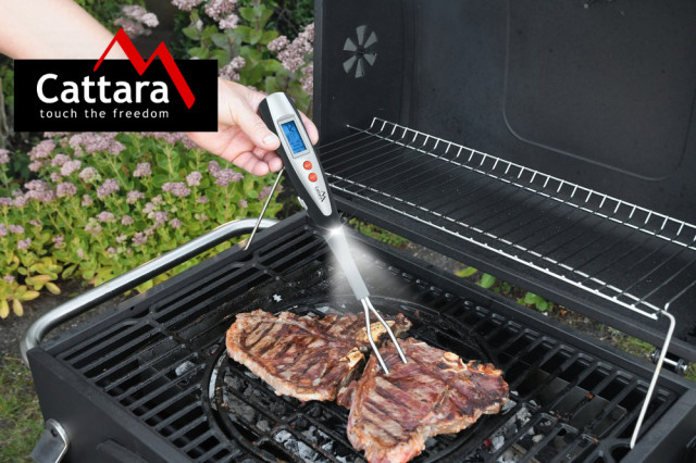 Termometru digital cu furculita si lanterna pentru gratar Cattara [6]
