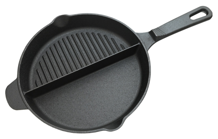 Tigaie fonta Cattara 25 cm cu doua compartimente [2]