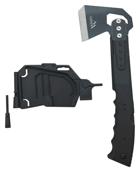Topor 4 in 1 Cattara, cu fierastrau, fluier, amnar, teaca [6]