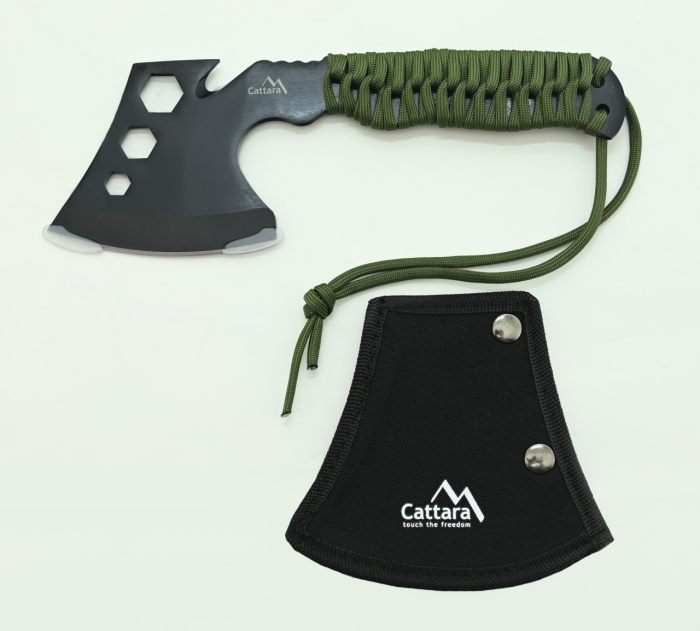 Toporisca multifunctionala Cattara Viking 24 cm cu chei, paracord, teaca [2]
