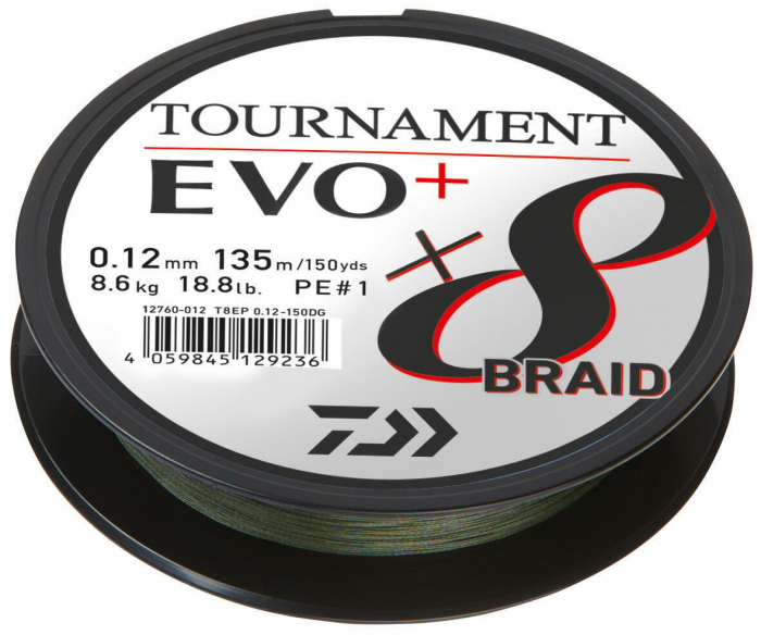 FIR TEXTIL DAIWA TOURNAMENT 8X BRAID EVO+ 018MM/15,8KG/135M [1]